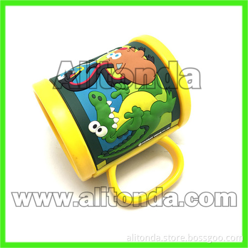 PVC mugs cartoon cute children mugs custom mugs for aquarium office travel agent promotional gifts